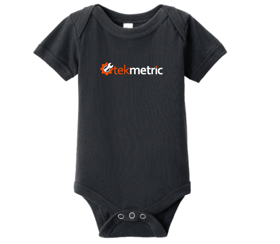 Tekmetric Black Baby Onesies 6-12 months